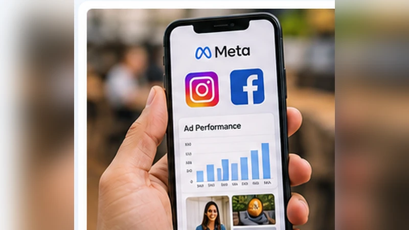 Illustration of Facebook and Instagram advertising campaign reporting