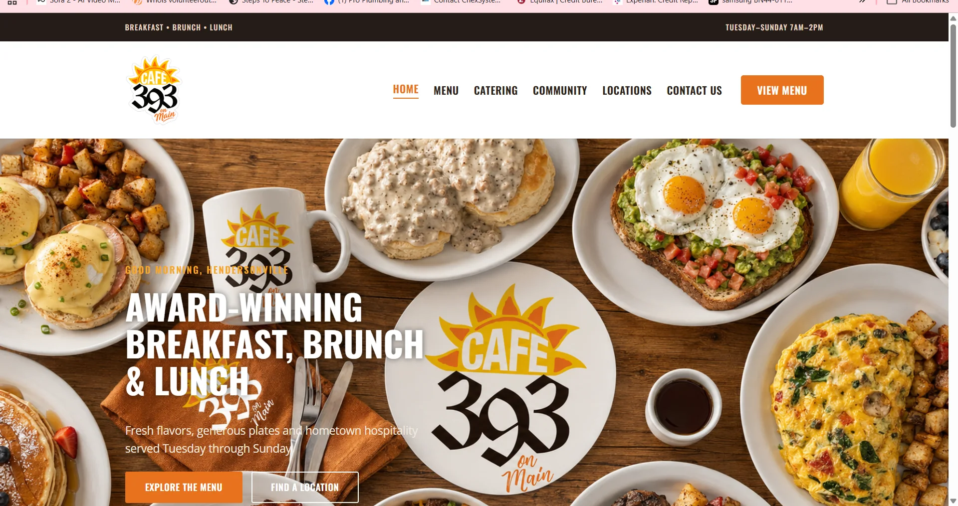 Website project displayed in mobile device frame